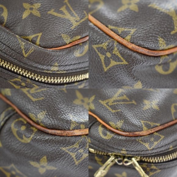 Auth LOUIS VUITTON Excursion Shoes Hand Bag Monogram Leather Brown - Picture 4 of 16